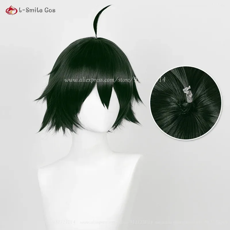 

ss23Anime Tadashi Yamaguchi 30cm Dark Green Heat Resistant Synthetic Hair Anime Cosplay Wigs + Wig Cap