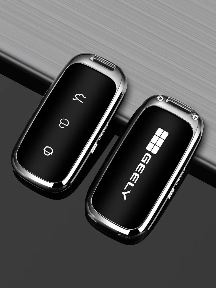 Schlüsselanhänger-Hülle mit vollständigem Schutz, stoßfest, für Geely EX5 Starray EM-i e.MAS 7, Premium-Zinklegierung, robustes Autozubehör. – Detail 8