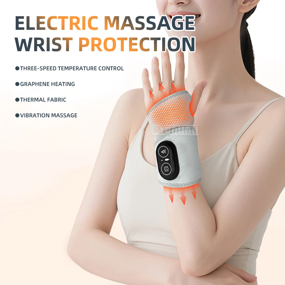 

Wrist heat therapy, three levels of vibration massage, three levels of hot compress