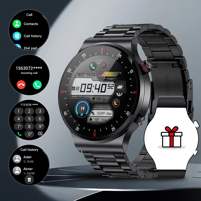 

LIGE ECG+PPG Bluetooth Call Smart Watch Men 2025 Sports Bracelet NFC Waterproof Custom Watch Face Men Smartwatch For IOS Android