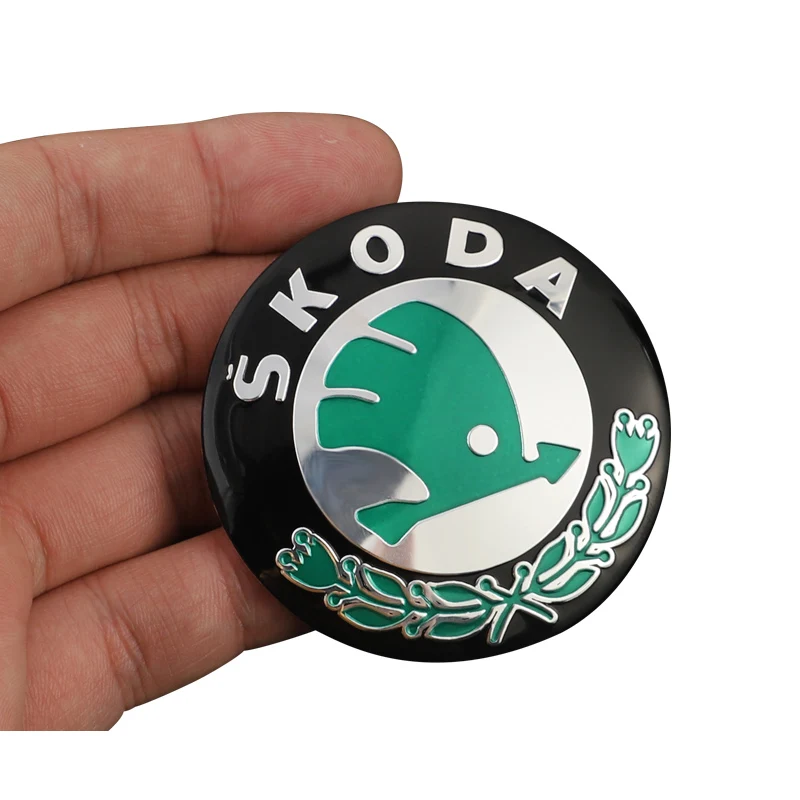 4 قطعة 56 مللي متر عجلة السيارة غطاء مركزي شعار ملصق لسكودا سوبيرب فابيا كاميك كاروك كودياق اوكتافيا السريع سكالا الملحقات الخارجية #3