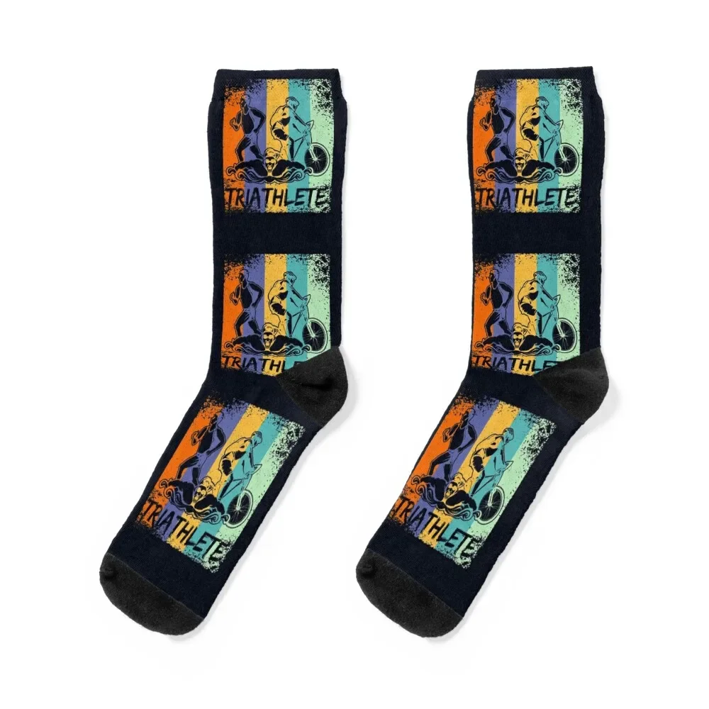 Triathlon Triathlete - Run Bike Swim Elite Athlete Socks hiphop japanese fashion winter Men's Socks Luxury Women's