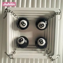 25mm Black No 8 Billiard Keychain Mini Ball Pendant Key Ring Resin Keyring Bar Table Decoration Jewelry Game Souvenir Gift