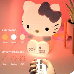 Sanrio Hello Kitty Night Lamp Cute Cat Action Figure Night Light Hellokitty Pat Lights Kitty Lamp Desktop Decor Ornaments Gifts