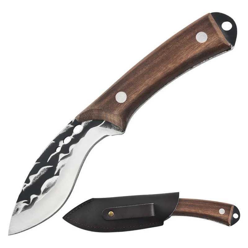 

New Outdoor meat Knife High Hardness Sharp Self-defense Carrying A Knife Home Collection Knife Mountaineering Wild Barbecue