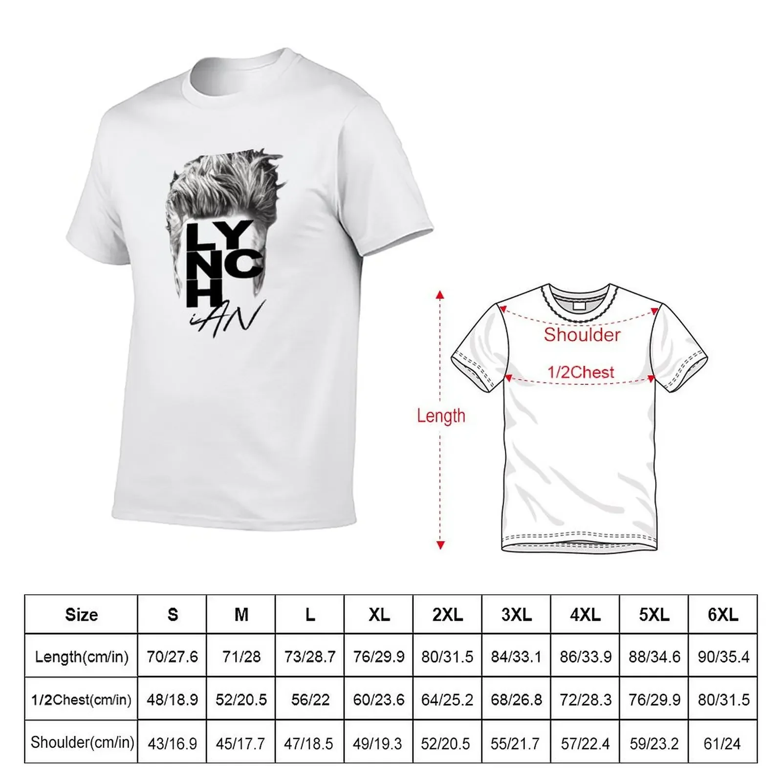 Lynch Haircut T-Shirt oversized graphic tee man clothes plain white t shirts men