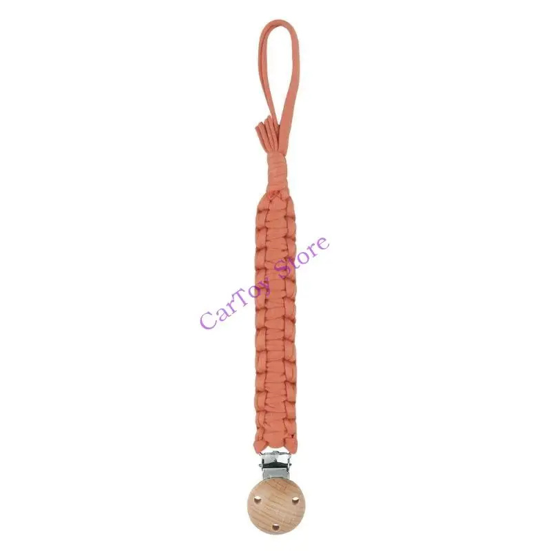 

634F Vintage Simple Crochet Pacifier Chain Baby Cotton Pacifier Soother Dummy Clips
