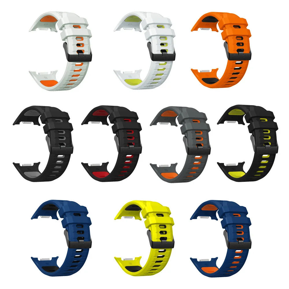 Сменный ремешок для Samsung Galaxy Watch 8 Classic 46 мм/Watch8 44 мм 40 мм двухцветный силиконовый ремешок аксессуары для браслетов