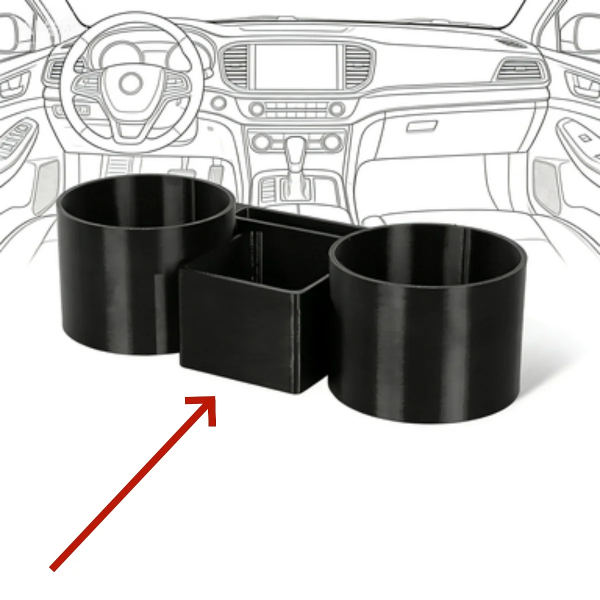 

1PC Centre Mounted Dual Cup Holder Fits For Fiat Ducato Peugeot Boxer Citroen Relay Van Centre 2007+ Dual Cup Holder