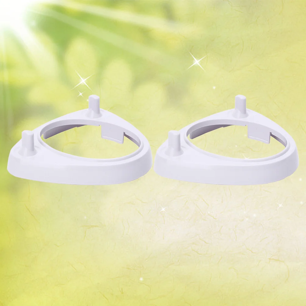 

2Pcs Minimalist Toothbrush Base Dry Storage Easy to Clean Space Saving Design for Bathroom White Electric Toothbrush Stand