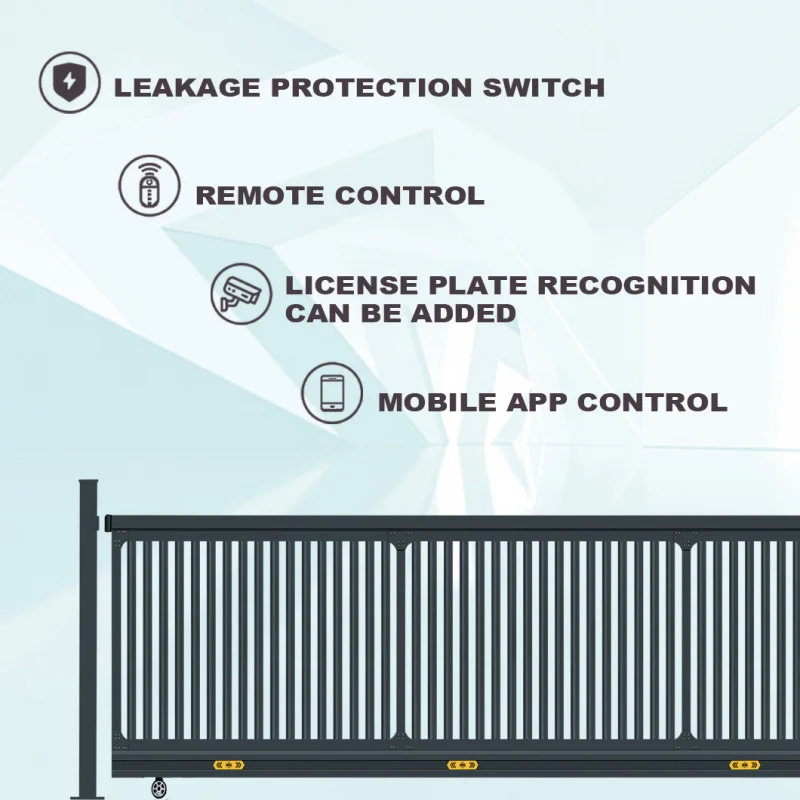 custom.Automatic Commercial Fence Cantilever Sliding Gate Retractable Aluminum Alloy Gate Latest Sliding Entrance Gate