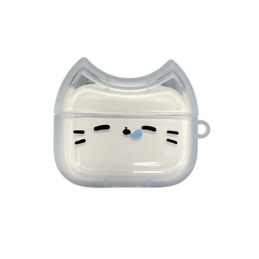 Чехол для наушников Sleepy Cat с защитой от падения и брелоком, пылезащитный чехол для наушников, устойчивый к царапинам, противоударный для Airpods 4 3 2 1/ Pro/Pro2