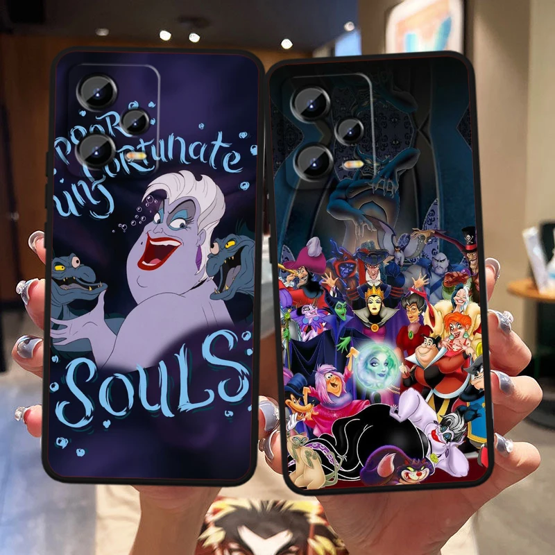 Disney Evil Queen Fairy Tales For Xiaomi Redmi Note 13 12R 12 12S Turbo 11 11T 11S 10 10S Pro Plus 5G Black TPU Phone Case