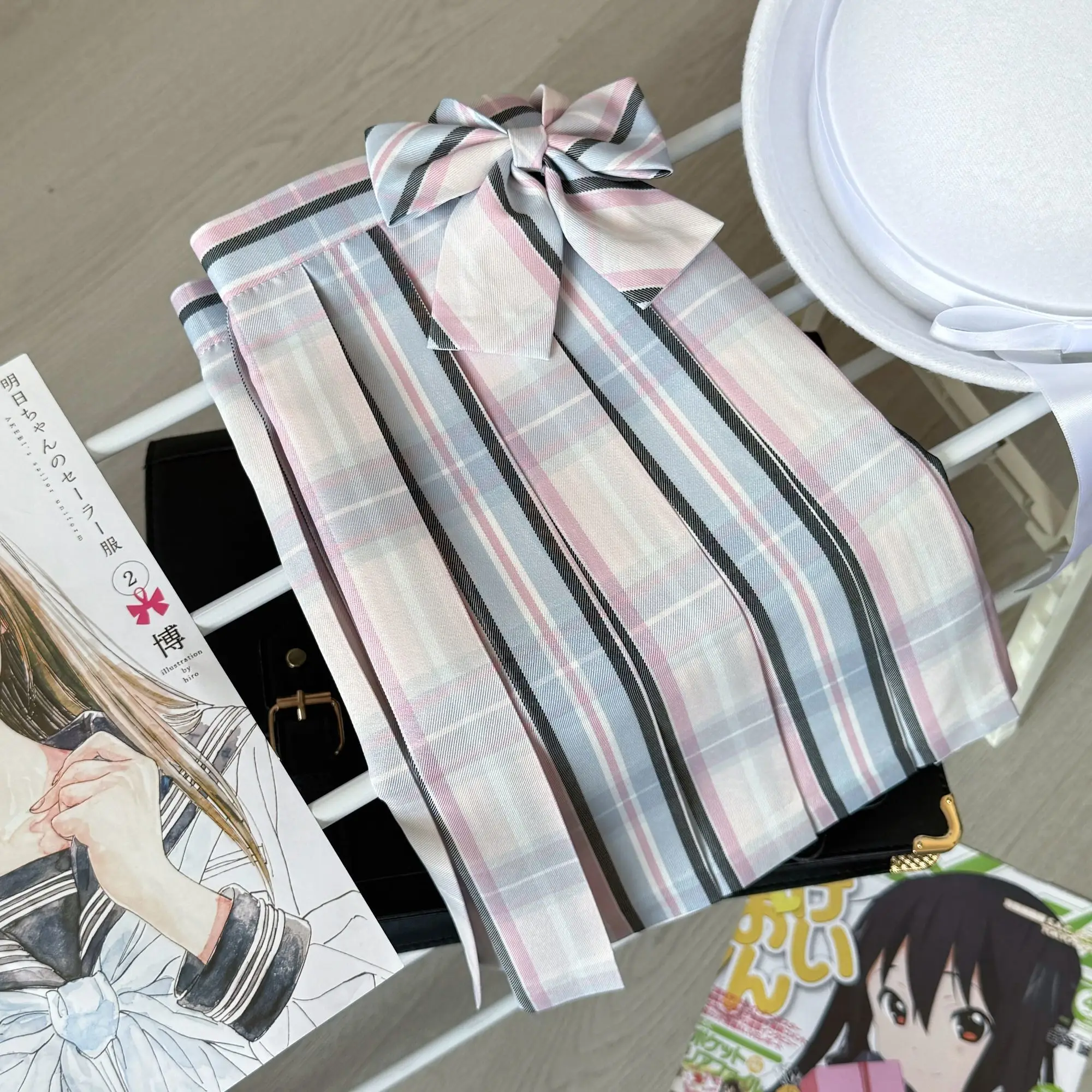 

Японская клетчатая юбка Jk, натуральная плиссированная юбка для колледжа, униформа, новинка