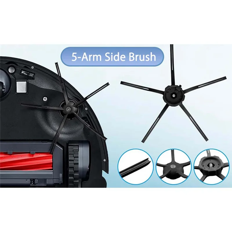 BAAO-23PCS สําหรับ Roborock S7 Maxv Ultra S7 Pro Ultra หุ่นยนต์สูญญากาศล้างทําความสะอาดได้หลักแปรงด้านข้าง HEPA FILTER Mop Pad ฝุ่นกระเป๋าอะไหล่