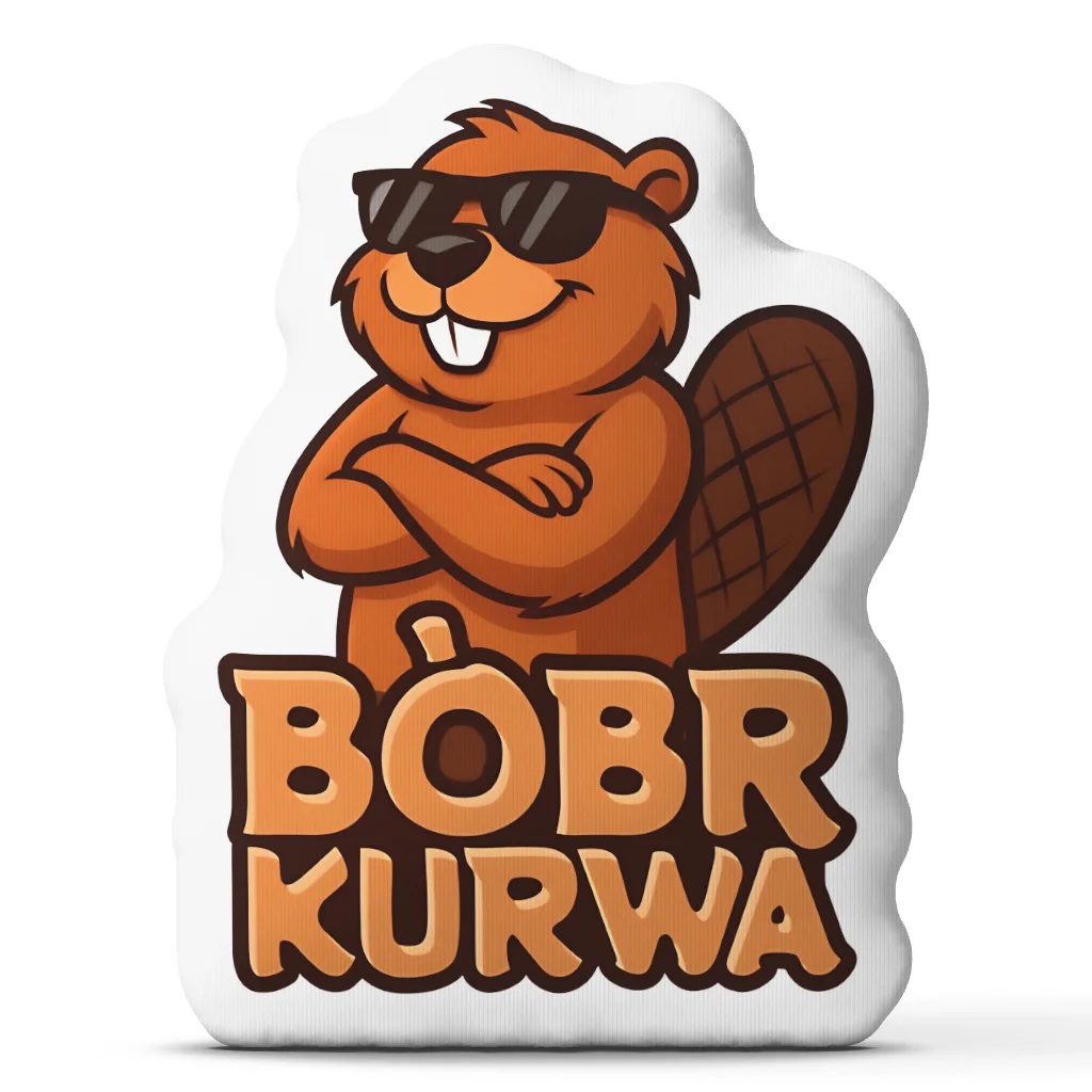 Bobr Kurwa Beaver Plush Pillow Polish Meme Shaped Stuffed Cushion Cartoon Throw Pillow Sofa Home Decor Internet Humor