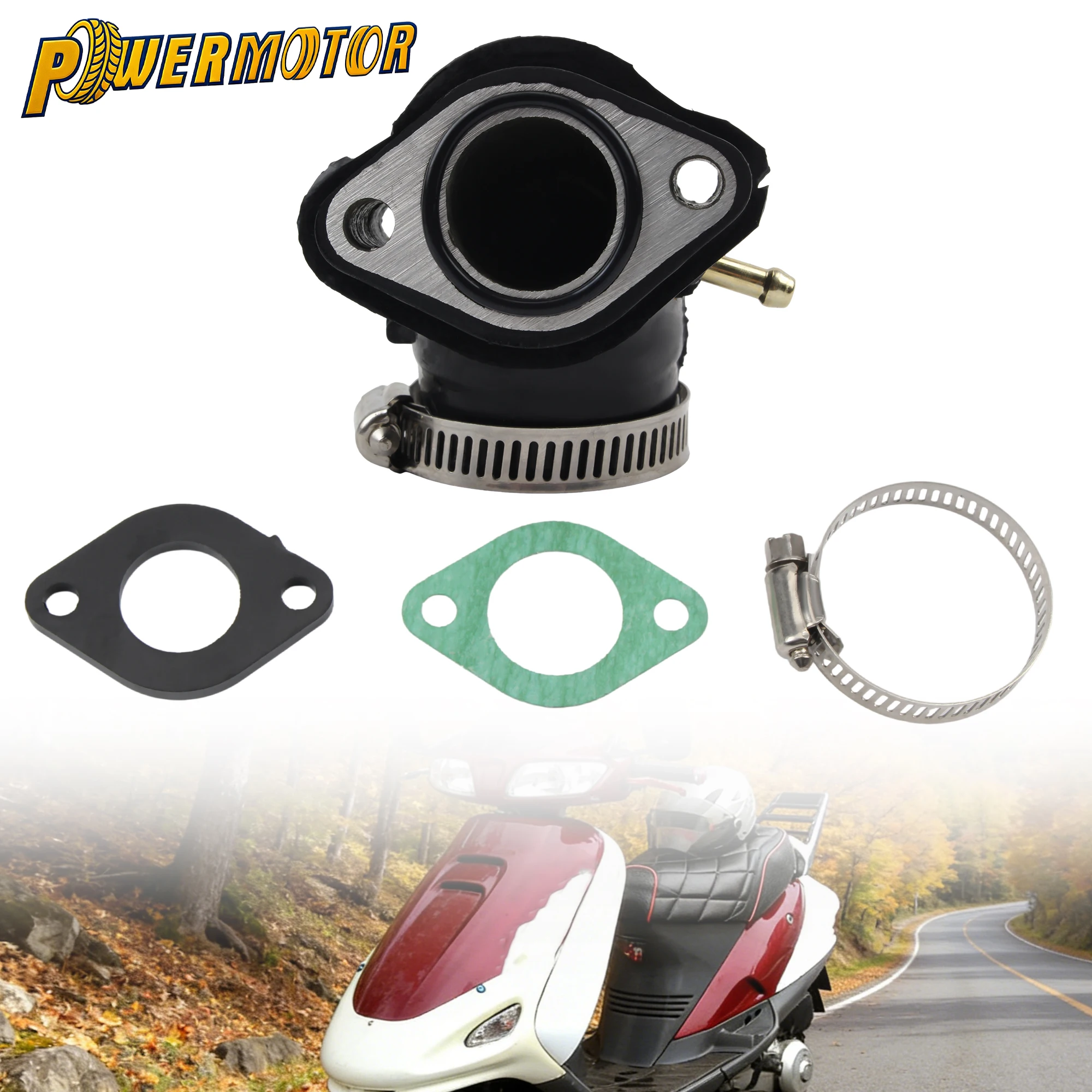 

GY6 Motorcycle Intake Manifold Carburetor Inlet Intake Rubber Interface 125cc 150cc Scooter Moped ATV Go Kart Engine Parts