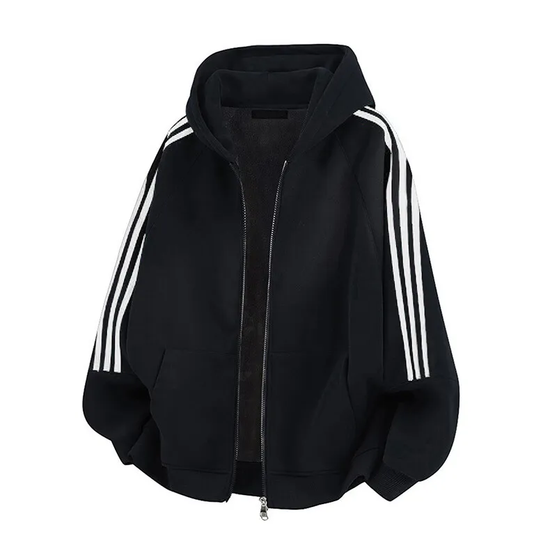 

GIOIOMen's Sweater，2025Spring New Three-Bar Cotton Hoodie，Fashion All-Matching Casual Sports Jacket