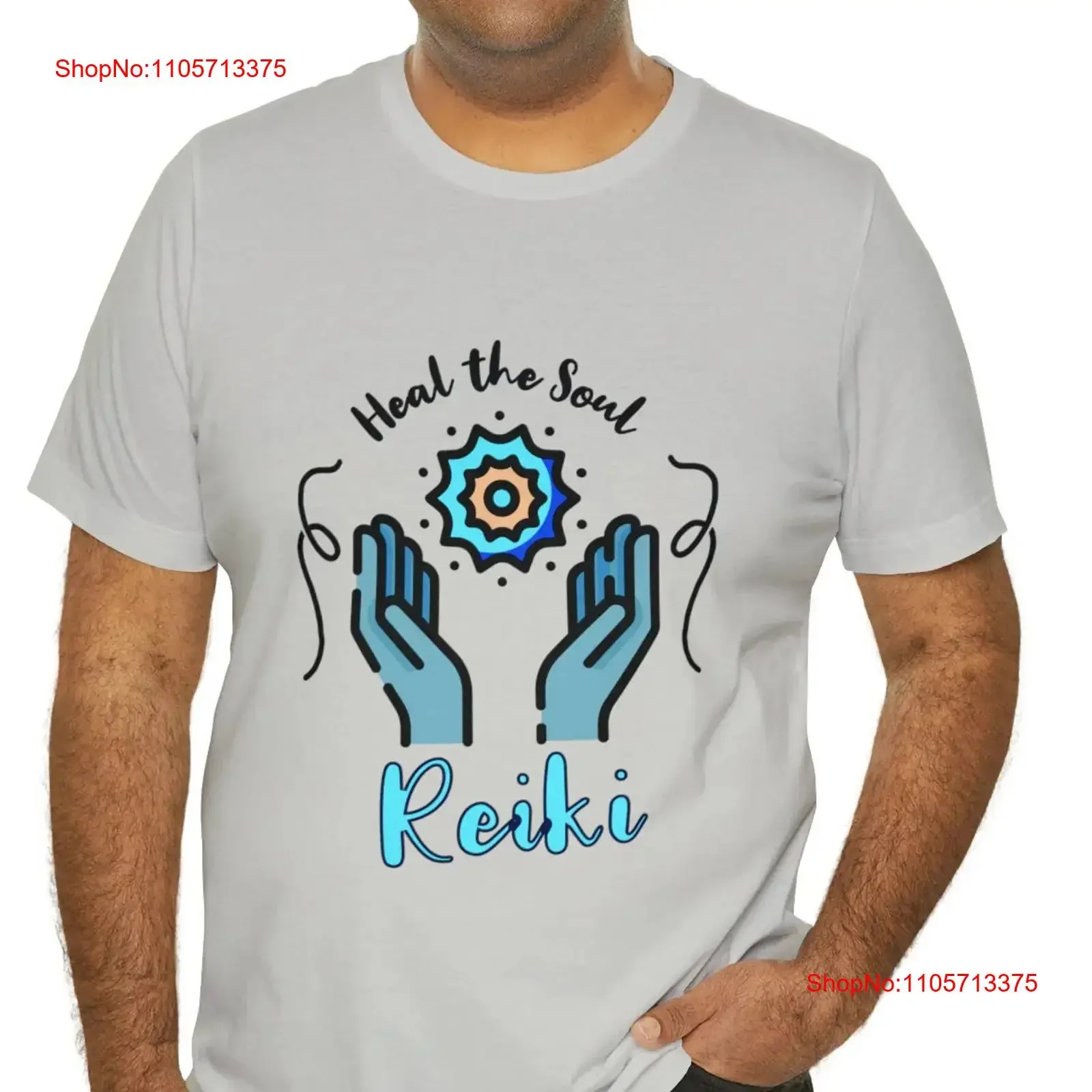 Heal the soul with Reiki Jersey T Shirt energy healing hues of blue vintage Washed Soft designer clothes Unisex Stylish
