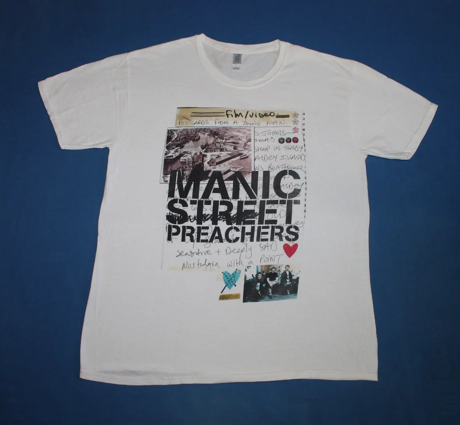 Manic Street Preachers Signed T Shirt UK Tour 2010 Glam Rock Band Men\'s L long or short sleeves