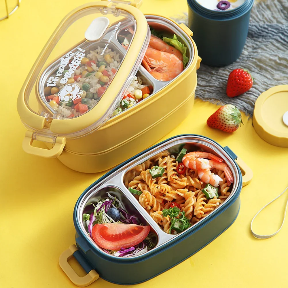 Stainless Steel 304 Lunch Box Bento Breakfast Multi-Layer Thermal Insulated Kids Student Work Outdoor Tableware Food Container