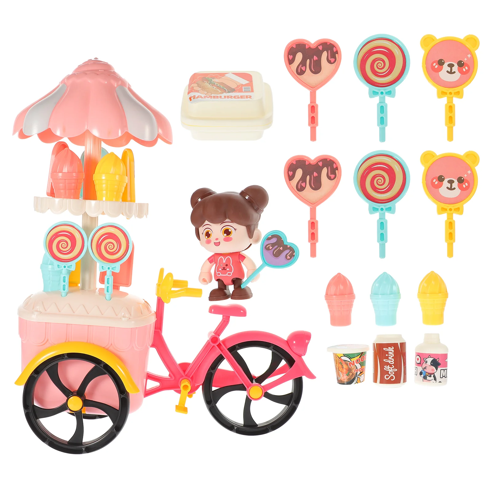 

Ice Cream Truck Toy Kids Plaything Cart Pretend House Educational for Girl Toys