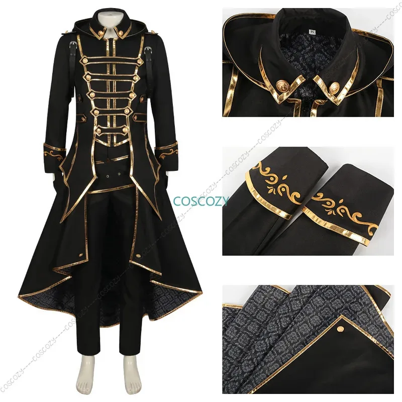 

dd12Isagi Yoichi Костюм Дьявола Демон Исаги Черная Униформа Брюки Часы Перчатки Рога Аниме Синий Замок Косплей Cos Ткань