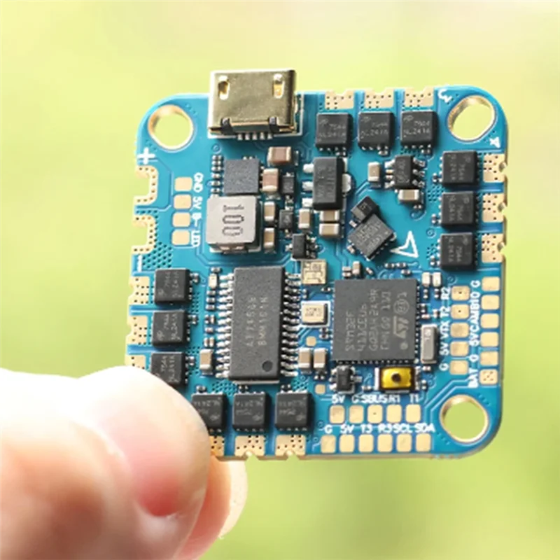 

F4126 AIO F411 Baro Current Sensor Blackbox Flight Controller BLHELIS 20A/40A 4In1 ESC 25.5X25.5Mm For FPV Freestyle Parts (B)