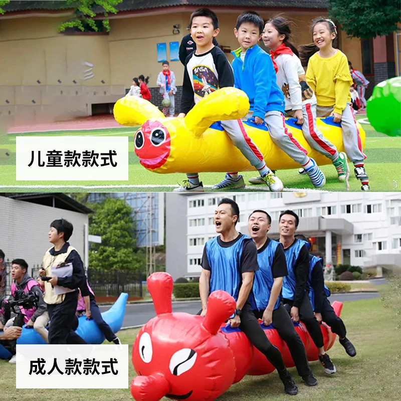 Fun Games Props Inflatable Caterpillar Racing Dry Land Dragon Boat Expanding Parent-child Sports Group Building Games