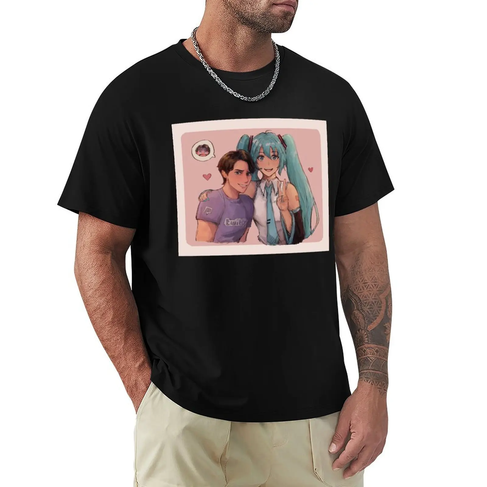 

Jerma and Miku T-Shirt anime summer clothes boys animal print plus sizes mens t shirts casual stylish