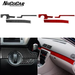 For Audi A4 S4 B7 2005-2008 Carbon Fiber front Instrument Panel Trim strip Car Interior Accessories Decorative Stickers