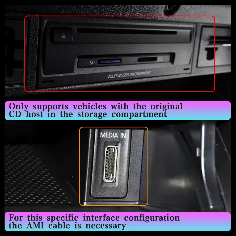 AUTOTOP Kabelloses CarPlay Android Auto für Volkswagen VW Golf 7 Polo Passat Arteon Scirocco T-Cross Tiguan Touran T-Roc MIB MIB