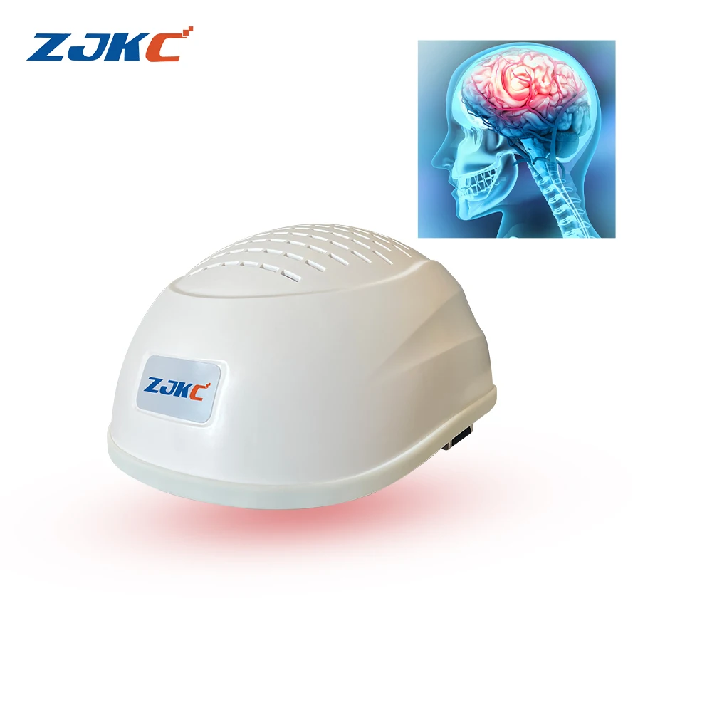ZJZK Non Invsavie 810nm Near Infrared Brain Helmet 15W PBM Light Therapy for Parkinson Alzheimer Dementia 1-20000Hz Adjustable