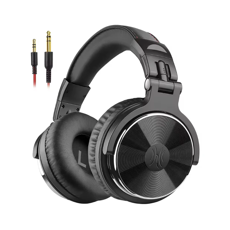

Pro-10 Wired Headphones with 50mm Quality HiFi Drivers Stereo Big Headphones Studio Mixing Recording Monitoring Headset