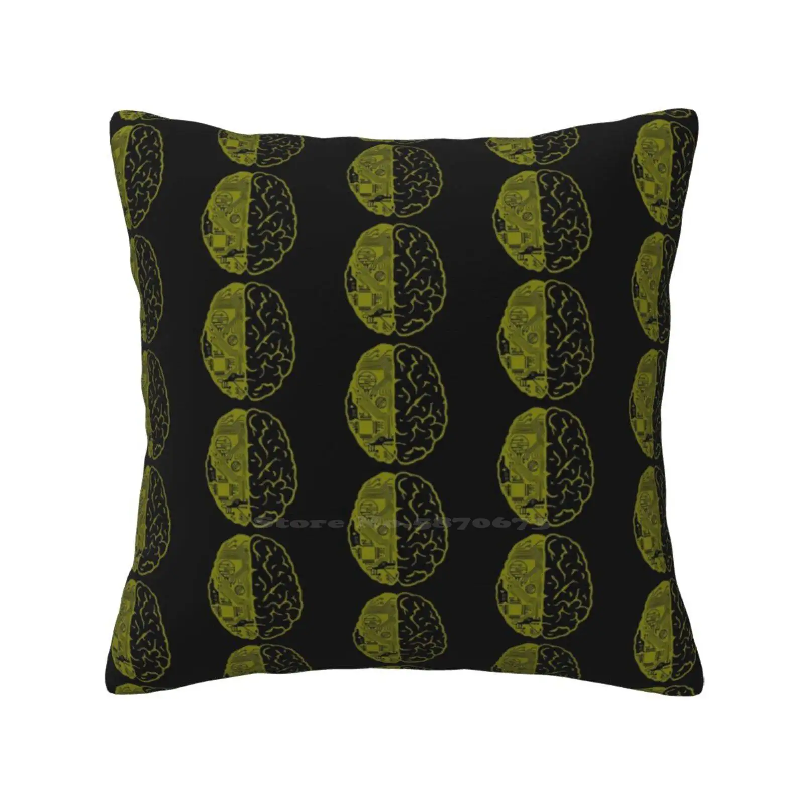 Coding Brain In Olive Green Pillows Case Bedroom Home Decoration Coding Brain Geek Computer Programmer Computer Programming