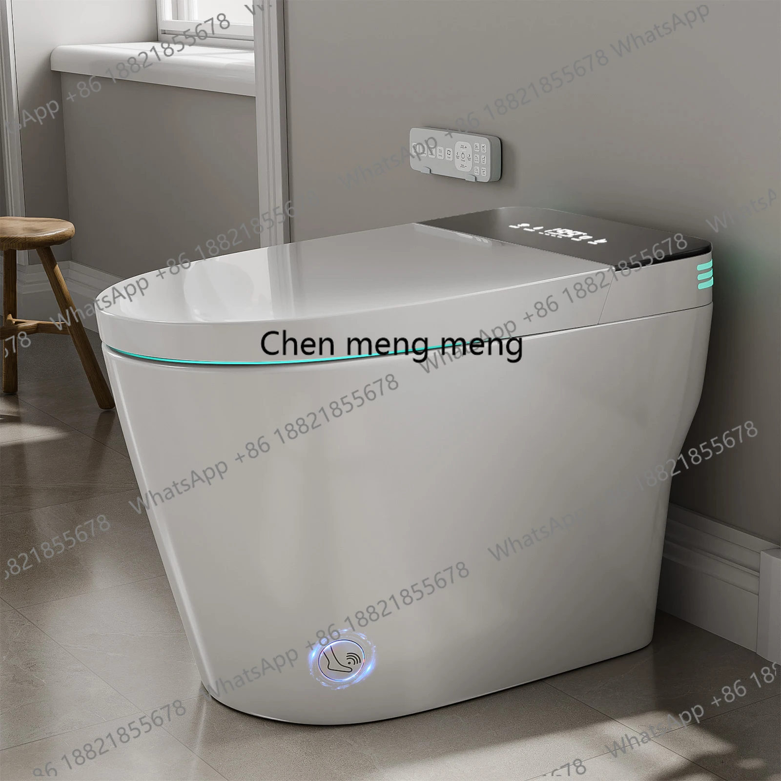 Smart Toilet with Built-in Bidet, AUTO Open/Close, Warm Water Sprayer, AUTO Dual Flush, Heated Bidet Toilet Seat for Bathrooms
