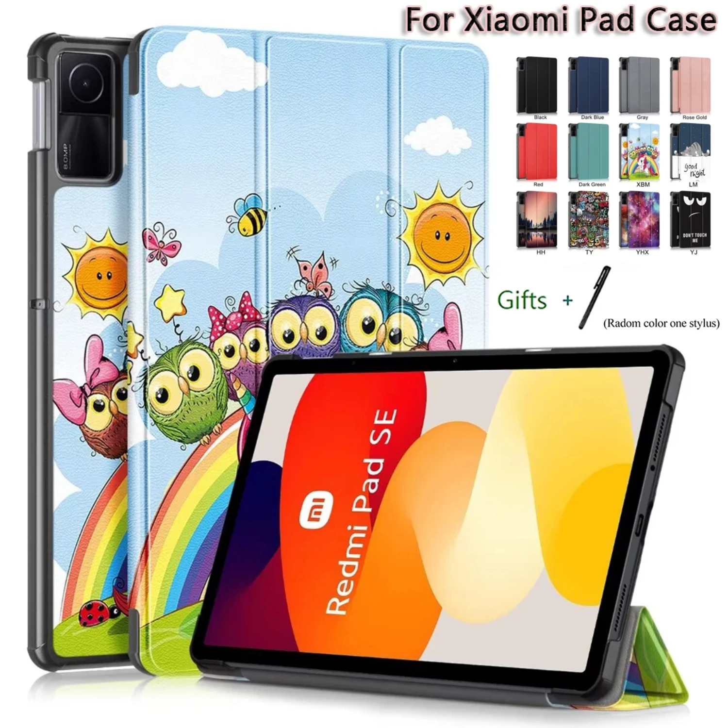 Stylish and Elegant Smart Cover Flip Stand Tablet Case for Pad5, Pad6 and More - Stylish and Elegant Auto Sleep/Wake Feature for