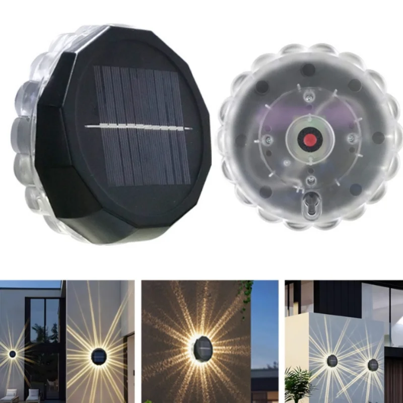 

2/1pcs LED Solar Light Outdoor Waterproof Wall Washing Lamp Wall Lamp Fence Lamp Villa Exterior Wall Garden Lights Outdoor Decor