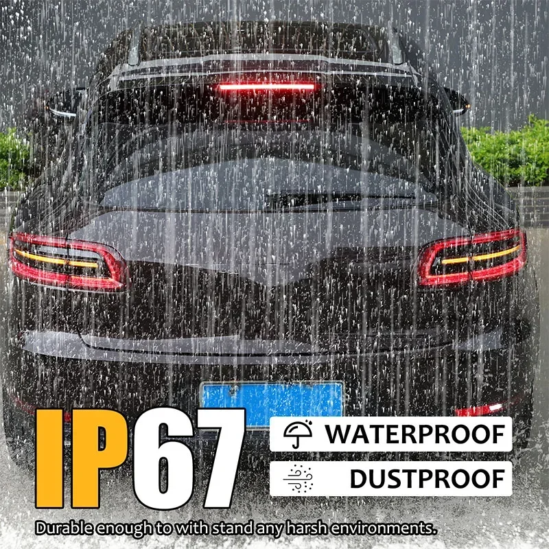 4 قطعة ABS الأسود لبورشه ماكان 2014-2017 سيارة الذيل غطاء خفيف الفرامل ضوء مؤشر واسع الغطاء الواقي اكسسوارات السيارات #2