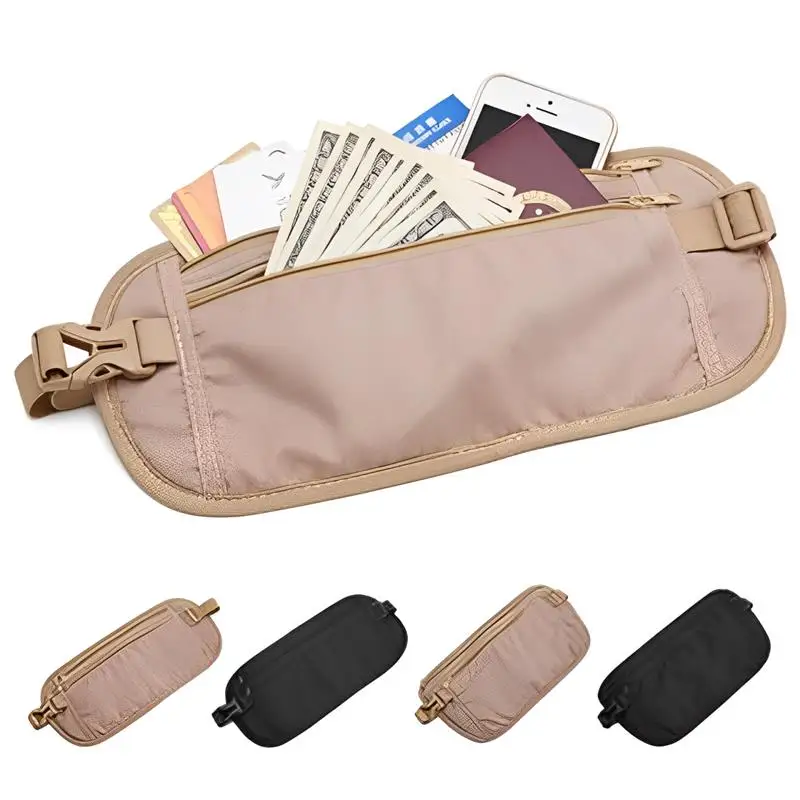 Sport Running Wais Bag Invisible Travel Waist Packs Pouch For Passport Money Belt Bag Hidden Security Wallet Gift Pack Money Bag