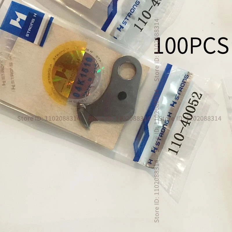 100pcs STRONG H Moving Knife Fixed Knife JUKI 8700 8500 DDL-5550-6 Knives Industrial Sewing Machine Part 110-40052 D2406-555-D0H