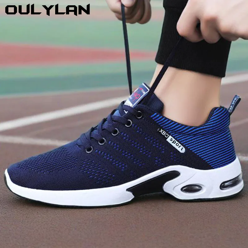 

Oulylan Unique Korean Style Men's Street Breathable Mesh Fabric Trendy Running Shoes Spring Autumn Sports Casual Shoes
