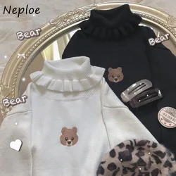 Neploe Harajuku Sweet Fungus Sweaters Mujer Y2k E-Girl Long Sleeve Knitted Pullover Autumn Slim Fit Bottoming Tops Women