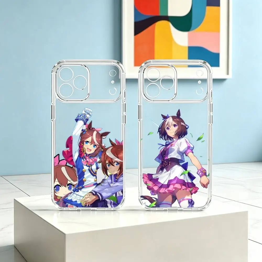 Umamusume Pretty D-Derby   Phone Case Transparent Silicone Soft For iPhone 17 16 15 14 13 12 11 Mini Pro Max Plus Gift