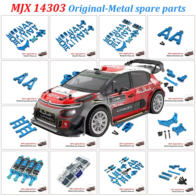 

MJX Hyper Go 14301 14302 14303 1/14 Metal upgrade accessories Swing arm steering cup hydraulic shock absorber parts