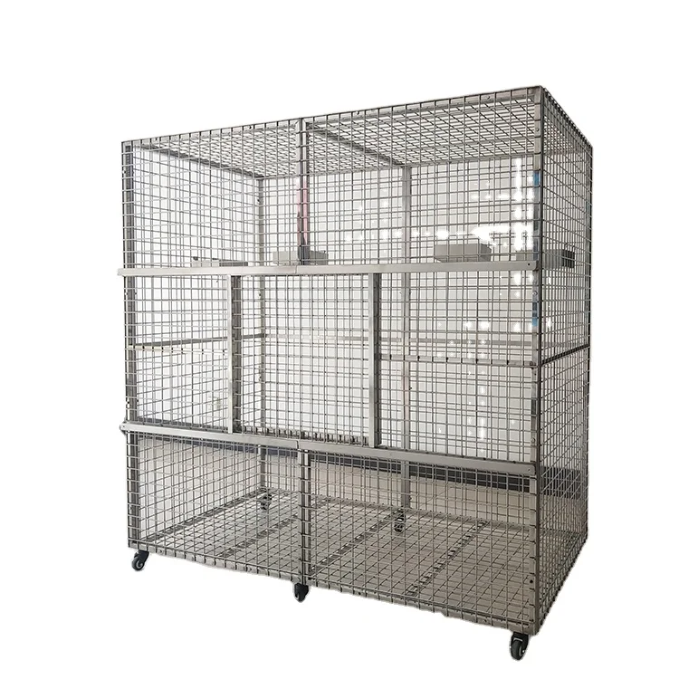 LIZE Large Aviary Bird Walking Cage Outdoor Parrot Cage Silver Animal Pet Cages, Carriers & Houses Manufacturing Stainless Steel