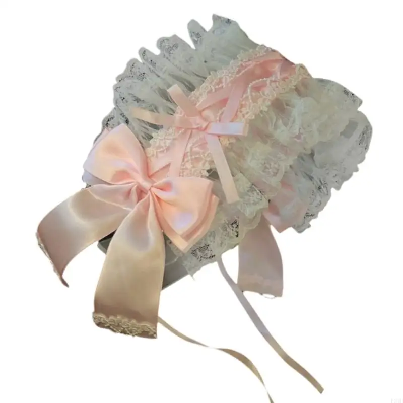 Diadema Anime Maid Cosplay Lolitas, tocado con lazo encaje, accesorios para cabello, lazos agradables, banda para