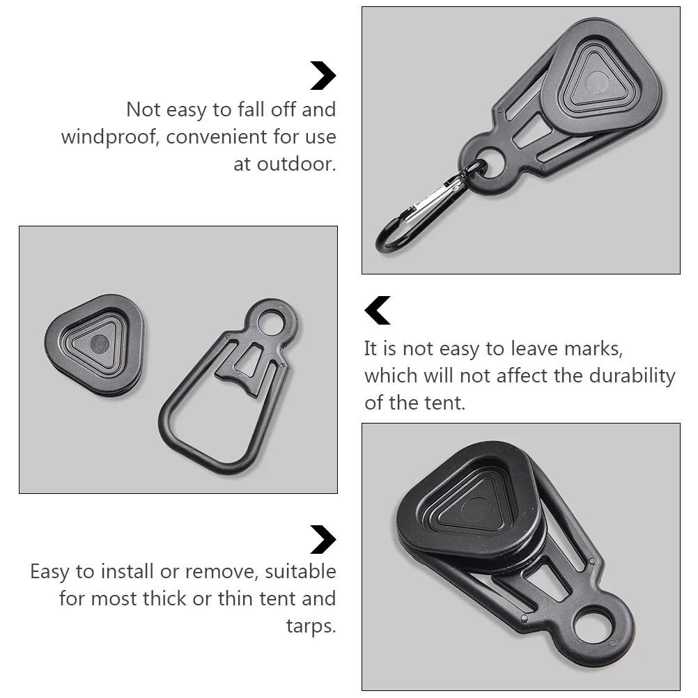 

10 Pcs Tent Clamp Tarp Tarpaulin Plastic Lock Grip Clamps Awning for Clips Travel