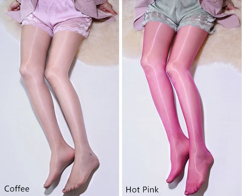 Nahtlose 5D Damenstrümpfe Sexy Damen-Strumpfhose Glänzende Ölglanz-Strumpfhose Dessous Transparente Atmungsaktive Nachtclub-Luxus-Strumpfhose für Frauen – Detail 15