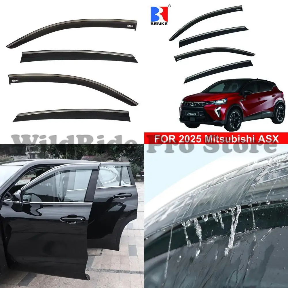 

1 set 2025 Mitsubishi ASX window sun visor windscreen car door shade sun and rain protection window wind deflector